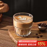 Bincoo玻璃咖啡杯冰美式日式透明水杯dirty拿铁杯设计感咖啡杯子