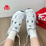 卡帕（Kappa）官方羽翼背靠背老爹鞋女秋季透气增高休闲运动鞋子女 经典白 37
