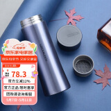 乐扣乐扣（LOCK&LOCK）掌心商务保温杯不锈钢男女便携水杯子400ML蓝色LHC4028SG