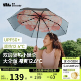 蕉下（beneunder）防紫外线三折双层黑胶晴雨伞防晒伞BM664花椿