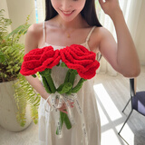 爱夕玫瑰花束毯子女生生日礼物送女生永生花伴手礼送女朋友新年礼物