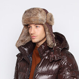 卡蒙（Kenmont）明星同款秋冬帽子男士冬季帽兔毛雷锋帽冬男款帽子男帽户外帽2130 咖啡色 适用头围（56-58cm）