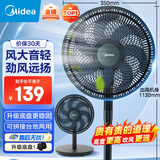 美的（Midea）【超级单品】七叶轻音立式电风扇家用柔风落地扇台式桌面小型风扇大风量节能摇头宿舍电扇 SAF30AB
