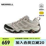 迈乐（Merrell）官方店男女款户外登山徒步鞋减震MOAB 3迈越者轻量防滑耐磨透气 J036346米白（女款） 38