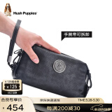 暇步士（Hush Puppies）男士手包轻奢高档品牌真皮商务手抓包2025新款头层牛皮双色手拿包 银灰色HA-1811711W-5813