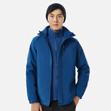 探拓（TECTOP）户外服 男抓绒内胆防风防寒滑雪服保暖95133CF男款铁蓝2XL