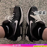耐克（NIKE）男袜女袜 25新款训练透气短中长袜快干休闲跑步健身运动nike袜子 SX7677-010/黑色/三双装/中袜 L/26-28厘米/42-46码