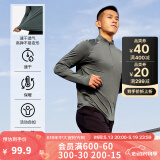 迪卡侬（DECATHLON）冬季内搭速干长袖t恤男训练服运动速干衣健身跑步上衣RUNM 青松绿（速干+三季+手表视窗） L