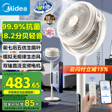 美的（Midea）【轻羽静谧】空气循环扇手机遥控四季净化扇家用大风力落地扇电风扇台式小风扇空调伴侣GDH24HG