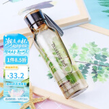 乐扣乐扣（LOCK&LOCK）ECO户外运动水杯户外便携塑料水壶男女学生杯子550ML棕色