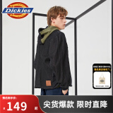 dickies 夹克多口袋拼接撞色外套 男士休闲百搭长袖薄外套10103 黑色 S
