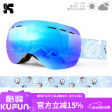 酷峰（kufun） 滑雪镜滑雪眼镜男护目镜双层防雾防强光成人儿童登山雪地装备女 企鹅-蓝片（儿童款+雪镜盒）