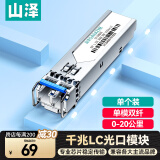 山泽 光模块 千兆SFP光模块 万兆SFP 1.25G单模双纤光纤模块（1310nm,20km,LC） 一只 SZ-SMQ20S