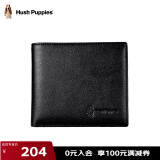 暇步士（Hush Puppies）钱包男士头层牛皮短款休闲钱夹驾驶证包防盗刷票夹生日礼物