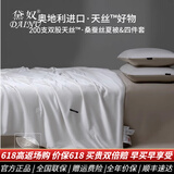 黛奴A类200支兰精天丝桑蚕丝夏被四件套柔软冰丝夏凉被可水洗空调被 卡斯特云白 夏被单件：220x240cm