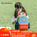 SHUKIKU儿童书包防泼水1-3年级小学生书包超轻透气双肩包橙红M+码S-2143