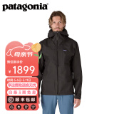 巴塔哥尼亚（Patagonia）男士轻便B3硬壳连帽防风防水透气冲锋衣夹克 Boulder Fork 85140 BLK M