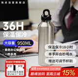 REVOMAX保温杯大容量瑞虎单手开盖水杯男士泡茶杯制冷保冷杯太空灰950ml