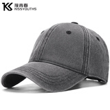 撞青春高档棒球帽子男士春夏季防晒鸭舌帽女户外运动休闲帽遮阳软顶男帽 黑灰色 均码 55-61cm