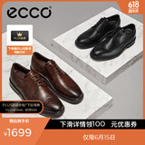 爱步（ECCO）皮鞋男 德比鞋皮鞋雕花布洛克皮鞋商务正装鞋男士男鞋 里斯622164 黑色62216401001 44