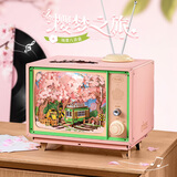 若来（Rolife）樱梦之旅八音盒音乐盒diy拼装积木玩具儿童生日礼物女孩