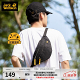 Jack Wolfskin狼爪胸包男女背包通用春夏日常通勤户外旅行骑行便携储物腰包 6001/黑色 2L/150*320*80mm