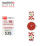 斯沃琪（Swatch）瑞士手表甜美樱桃清新简约小表盘 新年礼物学生石英女表LW167