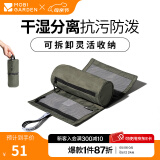 牧高笛（MOBIGARDEN）打卷洗漱包套装 户外旅行便携干湿分离洗漱包多功能收纳包 橄榄绿