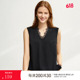 AMII职业西服套装女春夏新款休闲外套时尚西装两件套 黑色(吊带背心) S (155)