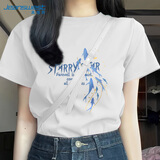 真维斯（Jeanswest）藏青色短袖t恤衫女2026新款夏季潮流小个子宽松休闲半袖上衣服