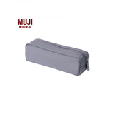 MUJI降落伞布收纳袋 笔袋铅笔文具盒 灰色 5.5*19.5*6 cm