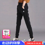 阿迪达斯（adidas）女裤 25夏季新款运动裤子快干透气瑜伽训练裤子跑步健身休闲长裤 DY8698/经典黑-单层/束脚设计 L