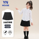 衣诺坊女童百褶裙演出服礼服英伦风短裙校园合唱服黑色西装校服园服六一