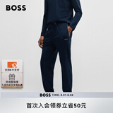 BOSS 男士棉质混纺休闲薄款运动卫裤 403-深蓝色 XL