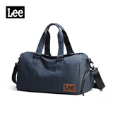 Lee旅行包女大容量短途旅游出差行李包男运动健身游泳包 牛仔蓝小号