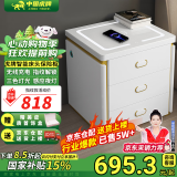 虎牌保险柜家用智能床头保险柜隐形式无线充电小型木质抽屉全钢防盗一体隐藏式保险箱密码指纹解锁 【轻奢款】白色（无线充电+三色灯+感应灯） APP智控款(钥匙/密码/指纹/远程解锁)
