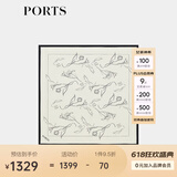 PORTS宝姿女装商场同款早秋优雅水墨花卉印花方巾LP9A6163
