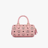 MCM【时尚爆款】ELLA 迷你波士顿包单肩斜挎包 粉色 圣诞礼物