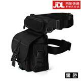 恋上家战术腿包男骑行摩托车机车多功能防泼水绑腿斜跨牛津布腰包路亚包 黑色