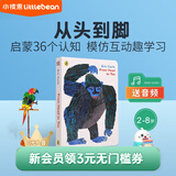 凯迪克图书 点读版从头到脚动起来吧 from head to toe36个认知启蒙艾瑞卡尔大师绘制