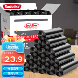 Sodolike尚岛 540只装中号加厚点断垃圾 袋45*50cm平口黑色一次性袋子家用