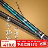北溟鱼鱼竿飞龙苍穹19调钓鱼竿手竿黑坑鲤鱼竿轻硬碳素台钓竿 5.4m 苍穹