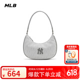 美职棒（MLB）旗舰官网虞书欣同款包包男女腋下包女款手提包单肩包生日礼物 纽约洋基/浅炭灰色（新款） F