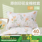 博洋家纺纯棉枕套印花枕芯套枕头套对枕套花逸一对装48*74cm