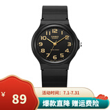 卡西欧（CASIO）手表学生小黑表简约指针石英电子表 手表男女考试手表时尚运动表 MQ-24-1B2 33mm小表盘