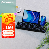 达尔优（dareu）EK810双模无线键盘 机械键盘 2.4G办公键盘长续航 笔记本电脑游戏键盘  104键 黑色红轴
