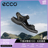 爱步（ECCO）凉鞋女 透气魔术贴防滑耐磨沙滩鞋 越野069563 黑色/灰色06956350034 36