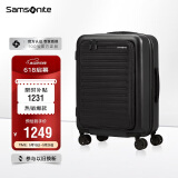 新秀丽（Samsonite）行李箱20英寸拉杆箱欧洲设计万向轮前开口黑色登机箱KF1*09005