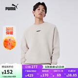 彪马（PUMA）加绒宽松秋冬卫衣套头衫男子运动休闲圆领长袖上衣534365 仙人掌色-41 XS (165/88A)