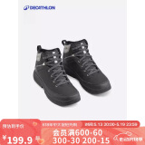 迪卡侬登山鞋户外徒步防寒防水男鞋 黑色 4267353 41码